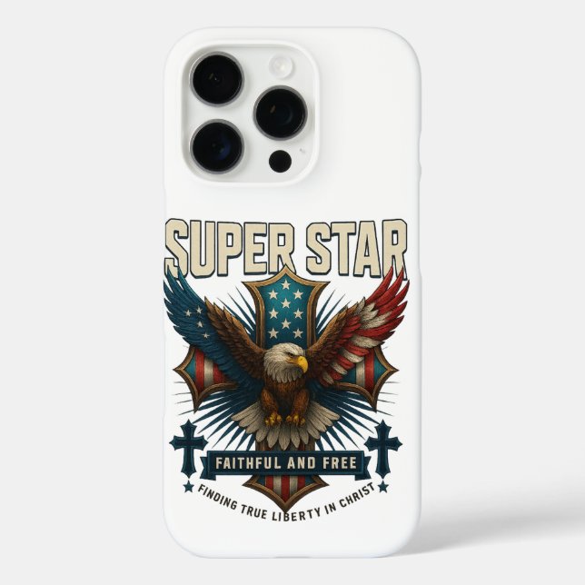 Funda iPhone 16 Pro Emblema de Águila Super Estrella (Reverso )