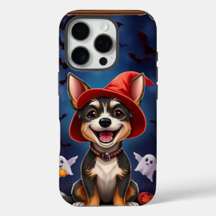 Funda iPhone 16 Pro 🐶🎃 Encanto espeluznante de perro adorable de Hal