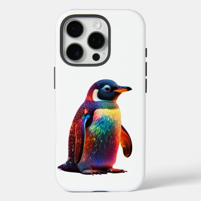 Funda iPhone 16 Pro Encanto pingüino luminoso (Reverso )
