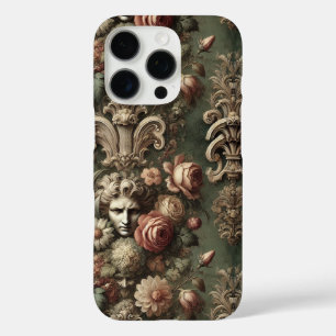 Funda iPhone 16 Pro Ennui Elegance - Patrón floral barroco gótico