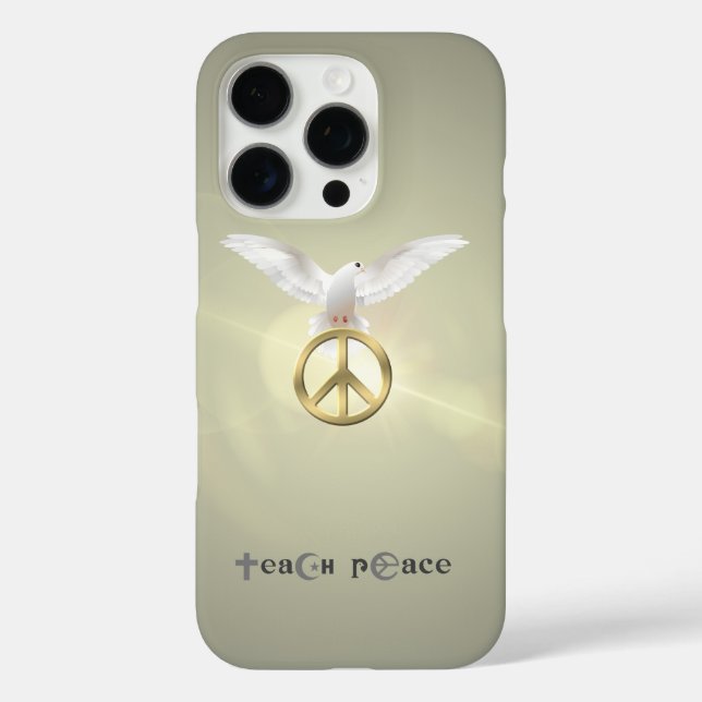 Funda iPhone 16 Pro Enseña Paz | (Reverso )