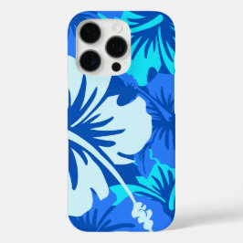 Funda iPhone 16 Pro Epic Hibiscus Floral Hawai Royal Blue