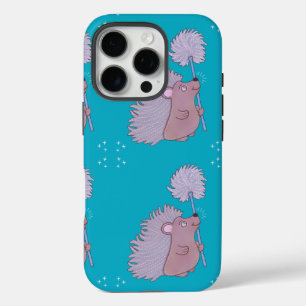 Funda iPhone 16 Pro Erizo con Diente de León Encantadora Naturaleza