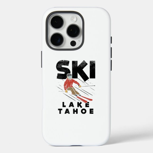 Funda iPhone 16 Pro Esquí - Lago Tahoe de Esquí (Reverso )