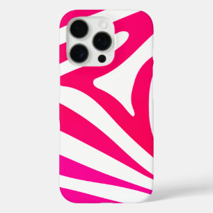 Funda iPhone 16 Pro Estampado de zebra hermoso de la magenta de las