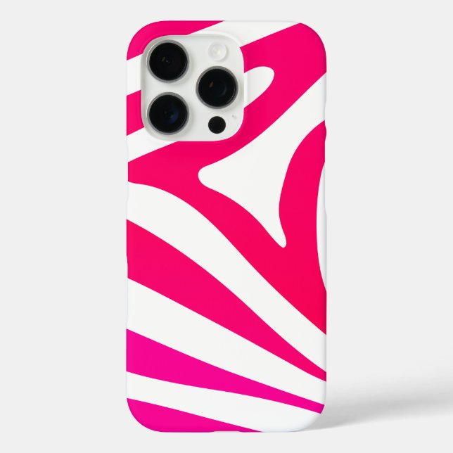 Funda iPhone 16 Pro Estampado de zebra hermoso de la magenta de las (Reverso )
