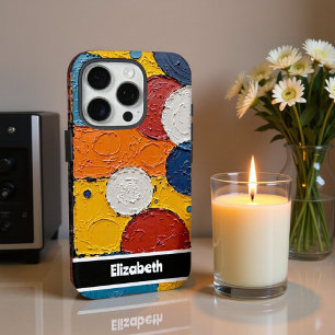 Funda iPhone 16 Pro Estilo de pintura de aceite de Impasto