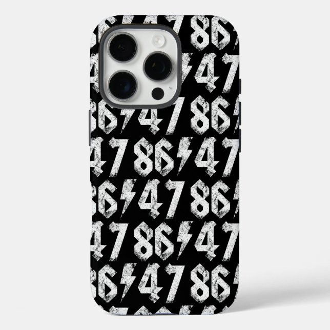 Funda iPhone 16 Pro Estilo de rock 80 retro anti Trump (Reverso )