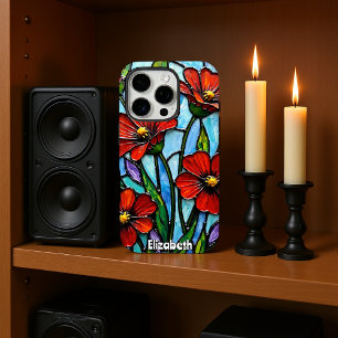 Funda iPhone 16 Pro Estilo de vidrio manchado de pipetas rojas