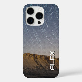 Funda iPhone 16 Pro Estrellas de larga exposición sobre la montaña - c