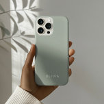 Funda iPhone 16 Pro "Estuche Ash personalizado para iPhone en color co<br><div class="desc">Añade un toque de elegancia a tus necesidades básicas diarias con este estuche para iPhone color Ash personalizado. Con un suave y elegante fondo de cenizas y tu nombre personalizado en una fuente de moda, este estuche de teléfono es perfecto para mostrar tu estilo único. Diseñado tanto para la belleza...</div>