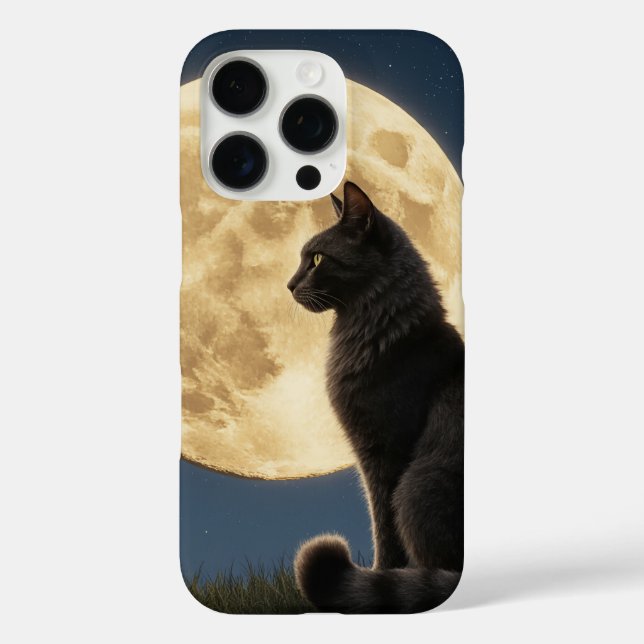 Funda iPhone 16 Pro Estuche Cat and Moon Phone (Reverso )