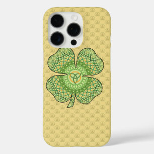 Funda iPhone 16 Pro Estuche Celtic Shamrock Funda-Mate Phone