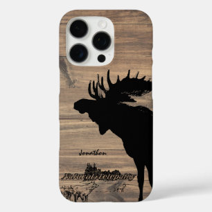 Funda iPhone 16 Pro Estuche de iphone Vintage Moose and Wolf Willife