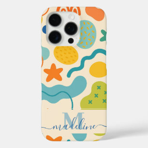 Funda iPhone 16 Pro Estuche de teléfono abstracto de color personaliza