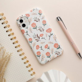 Funda iPhone 16 Pro Estuche de teléfono floral Red Poppies