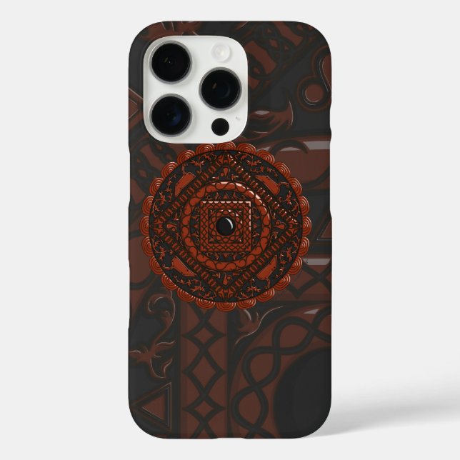 Funda iPhone 16 Pro Estuche de teléfono para Funda-mate de Leo Mandala (Reverso )