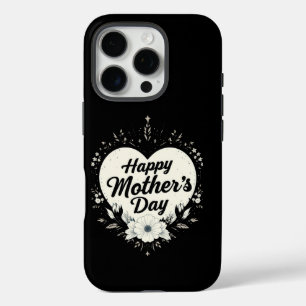 Funda iPhone 16 Pro Estuche feliz Día de la Madre para teléfono de cor