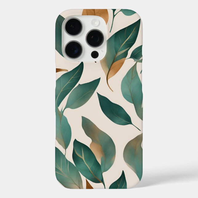 Funda iPhone 16 Pro Estuche Leaf Pattern iPhone (Reverso )