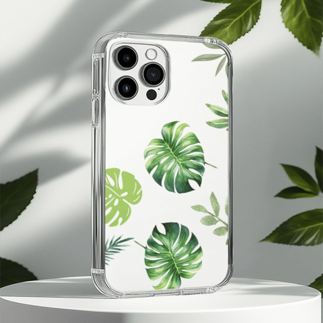 Funda iPhone 16 Pro Estuche Monstera Leaf Phone - Botánico Verde Tropi (Retro meets rebellion with this vaporwave-inspired phone cover! Bold colors, edgy graphics, and Y2K )