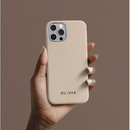 Funda iPhone 16 Pro "Estuche para iPhone Beige personalizado con Perso