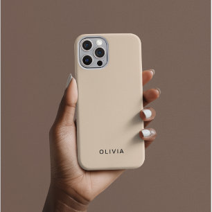 Funda iPhone 16 Pro "Estuche para iPhone Beige personalizado con Perso