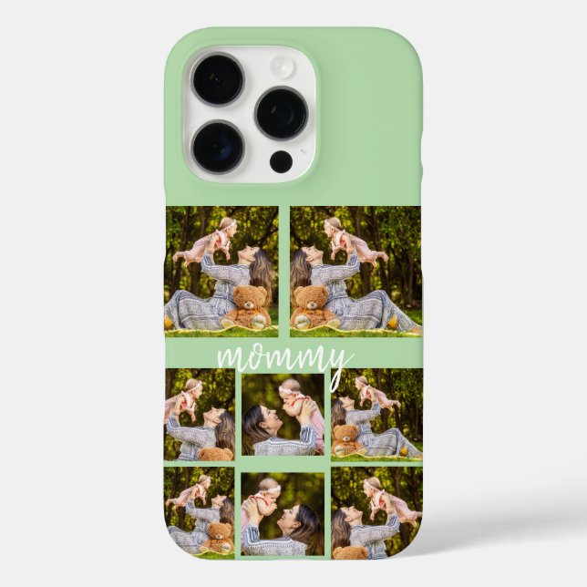 Funda iPhone 16 Pro Estuche para iPhone Collage de fotos personalizado (Reverso )