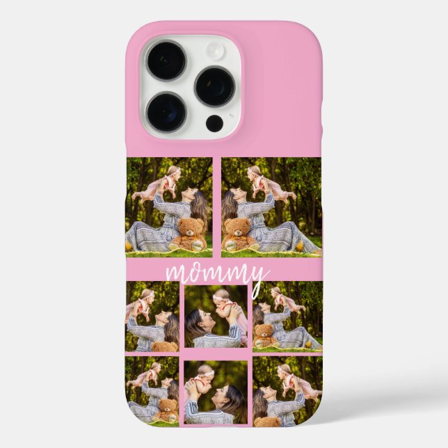 Funda iPhone 16 Pro Estuche para iPhone Collage de fotos personalizado (Reverso )