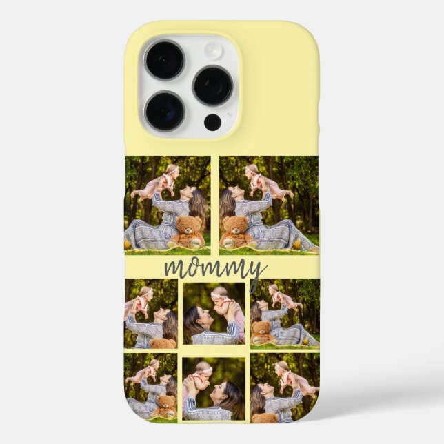 Funda iPhone 16 Pro Estuche para iPhone Collage de fotos personalizado (Reverso )