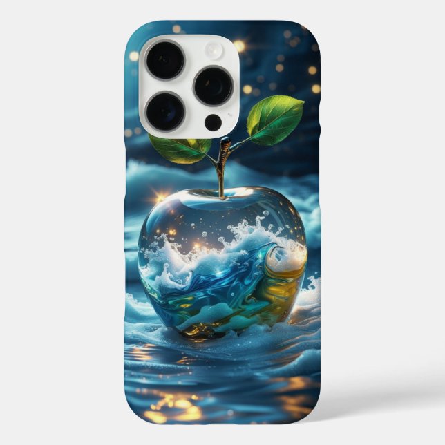 Funda iPhone 16 Pro Estuche para iPhone con tema oceánico artístico (Reverso )