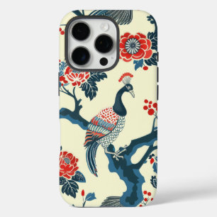 Funda iPhone 16 Pro Estuche para iPhone estilo William Morris floral j