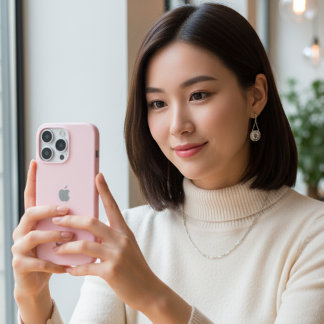 Funda iPhone 16 Pro Estuche para iPhone Pastel Pink personalizado con 