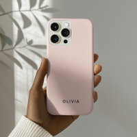 "Estuche para iPhone Pastel Pink personalizado con