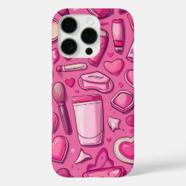 Funda iPhone 16 Pro Estuche para teléfono Pink Beauty Essentials