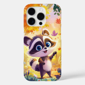 Funda iPhone 16 Pro Estuche Raccoon Ilustracion Phone