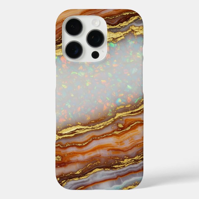 Funda iPhone 16 Pro estuche Resin Art iPhone / iPad (Reverso )