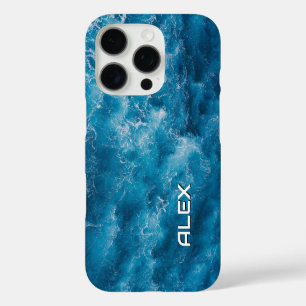 Funda iPhone 16 Pro Estuche Rippling Ocean Water iPhone - Serene Blue