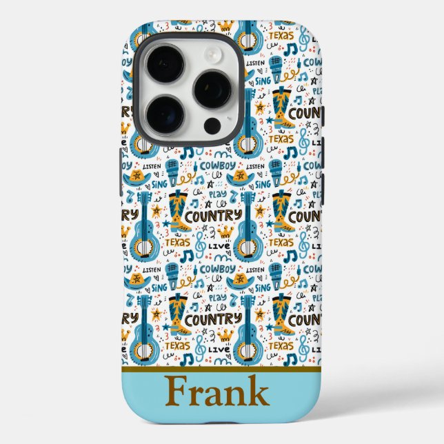 Funda iPhone 16 Pro Estuche Texas Country Music iPhone / iPad (Reverso )