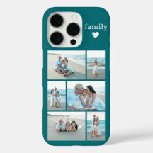 Familia Moderna 6 Foto Azul Turquesa
