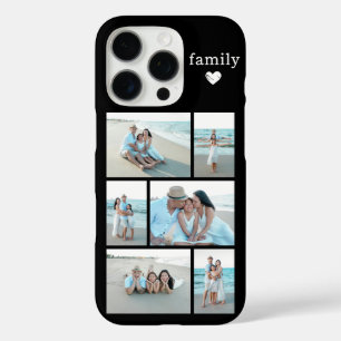 Funda iPhone 16 Pro Familia Moderna 6 Foto Negra