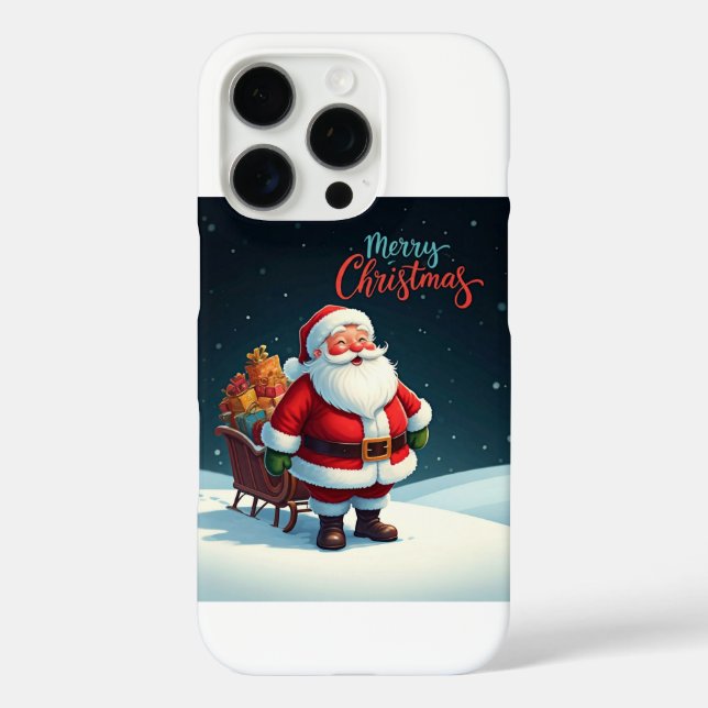 Funda iPhone 16 Pro Feliz Navidad (Reverso )