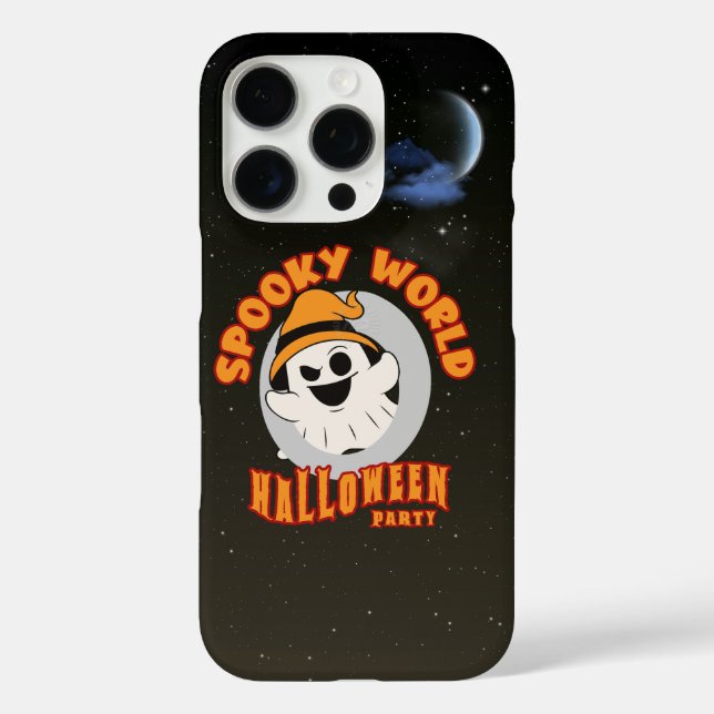 Funda iPhone 16 Pro Fiesta de Halloween de Spooky World | (Reverso )