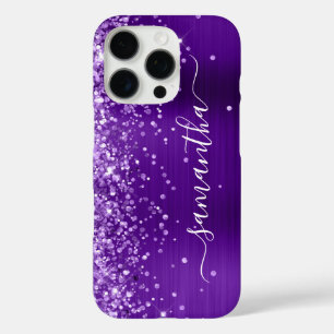Funda iPhone 16 Pro Firme Glam Glamour Índigo Purpura