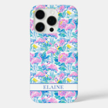Flamencos Rosa Acuarela Monogramados