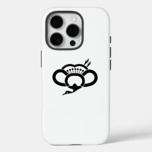 Funda iPhone 16 Pro Flor de ciruela en forma de grúa sombreada