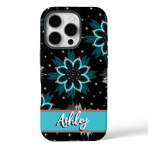 Flor de Mandala azul negro personalizada