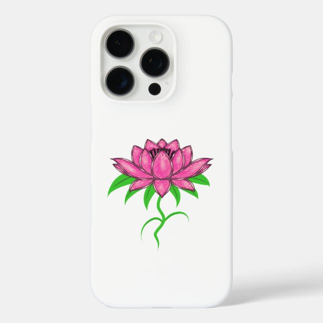 Funda iPhone 16 Pro Flor rosa (Reverso )