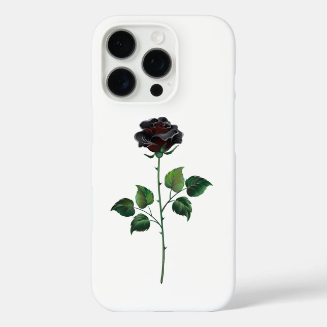 Funda iPhone 16 Pro Flor rosa negra (Reverso )