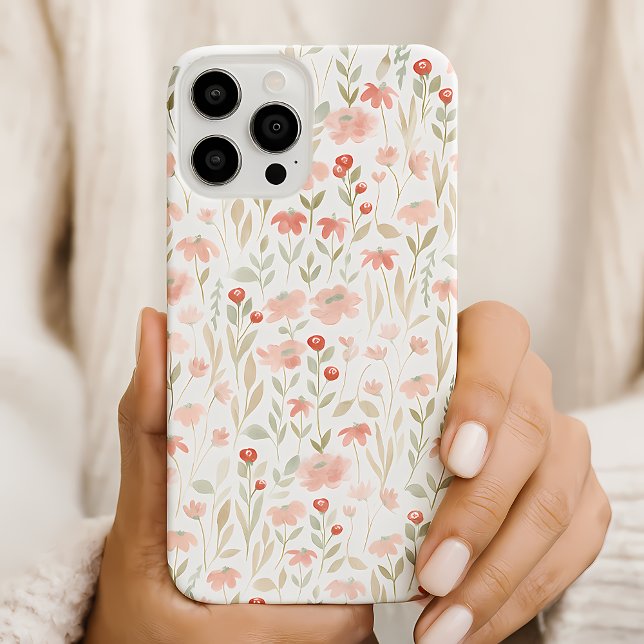 Funda iPhone 16 Pro Flora acuarela (Watercolor Floral Case-Mate iPhone Case)