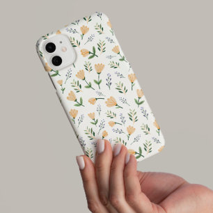 Funda iPhone 16 Pro Floral Amarillo Escandinavo